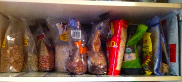 Nuts and seeds in my pantry